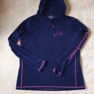 VINEYARD VINES performance Navy Pink Hoodie